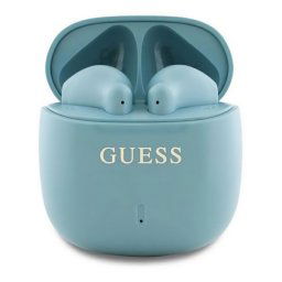 GUESS PRINTED CLASSIC LOGO bluetooth fülhallgató SZTEREO (v5.3, TWS, mikrofon, IPX4 + töltőtok) TÜRKÍZ