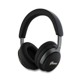 GUESS PU LEATHER SCRIPT LOGO bluetooth fejhallgató SZTEREO (v5.4, mikrofon, aktív zajszűrő, IPX4 vízálló) FEKETE