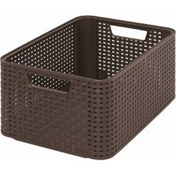 CURVER Rattan hatású kosár, 18l, sötétbarna, CURVER "Style M"