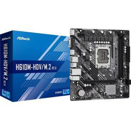 ASRock MB Sc LGA1700 H610M-HDV/M.2 R2.0, Intel H610, 2xDDR4, 1xDP, 1xHDMI, 1xVGA, mATX, 1xHDMI, 1xHDMI, 1xVGA