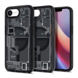 SPIGEN ULTRA HYBRID ZERO ONE műanyag telefonvédő (ütésállóság, légpárnás keret, MagSafe) FEKETE Apple iPhone 16e