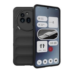 Szilikon telefonvédő (ütésállóság, kameravédő, 3D) FEKETE Nothing Phone (3a) Pro