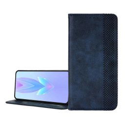 Huawei Honor Magic 7 Lite / X9c / X60 Pro, Oldalra nyíló tok, stand, mozaik minta, sötétkék