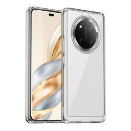 Huawei Honor Magic 7 Lite / X9c / X60 Pro, Műanyag hátlap védőtok + szilikon keret, közepesen ütésálló, átlátszó hátlap, átlátszó