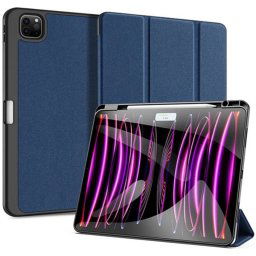 Apple iPad Pro 13 (2024), mappa tok, Smart Case, érintőceruza tartó, Dux Ducis Domo, sötétkék