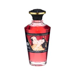 Shunga - melegítő masszázsolaj - pezsgő-eper (100 ml)