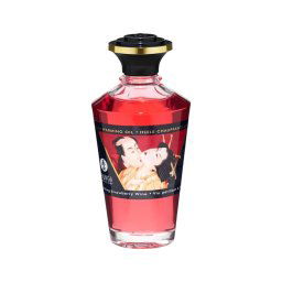Shunga - melegítő masszázsolaj - pezsgő-eper (100ml)