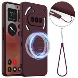 RUBBER MAGSAFE Szilikon borítás Nothing Phone (3a) PLUM COLOR