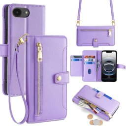 PASTEL Pénztárca tok Apple iPhone 16e lila színhez