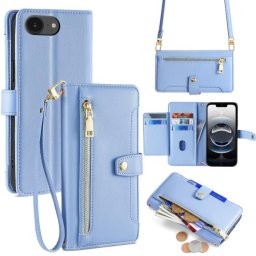 PASTEL Pénztárca tok Apple iPhone 16e kék színhez