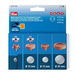 Prym szerszám készlet 12, 15 és 20 mm-es anorak patentek beütéséhez, 673136