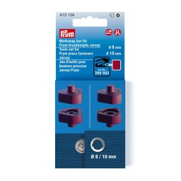 Prym szerszám készlet 8 és 10 mm-es jersey patentek beütéséhez, 673134