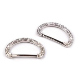 Elegáns, design ruha kapocs, csiszolt kövekkel, 1 pár, 30mm, 900540