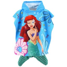 Disney Hercegnők Ariel strandtörölköző poncsó 55x110 cm (Fast Dry) Nr3