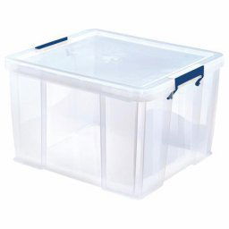 FELLOWES Műanyag tároló doboz, átlátszó, 48 liter, FELLOWES, "ProStore(TM)"