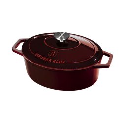 Berlinger Haus Lábas 30 cm öntöttvas ovális Strong Mold Seria Burgundy Edition BH/6499