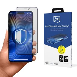 3mk edzett üveg HardGlass Matt Max Privacy az Apple iPhone 13/13 Pro/14 iPhone 13/13 Pro/14 készülékhez