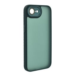 Szilikon telefonvédő (ütésállóság, akril hátlap, kameravédő) SÖTÉTZÖLD Apple iPhone 16e