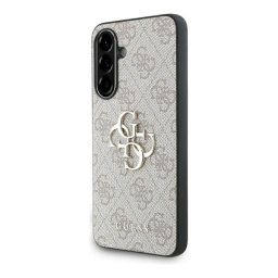 GUESS PU 4G METAL LOGO CASE műanyag telefonvédő (ütésállóság, bőr hatású hátlap) RÓZSASZÍN Samsung Galaxy A56 5G (SM-A566)