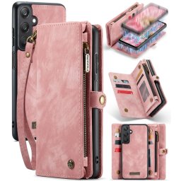 WALLET Védőhuzat pénztárcával 2 az 1-ben a Samsung Galaxy A25 számára 5G rózsaszín