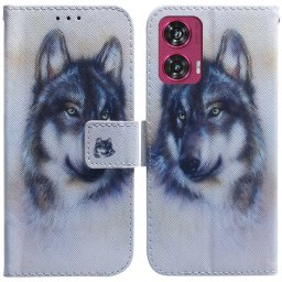 ART Pénztárcahuzat Motorola Edge 50 Fusion WOLF számára