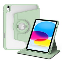 CRYSTAL FLEXI 2 az 1-ben Flip tok Apple iPad 2025 / iPad 2022-hez világoszöld