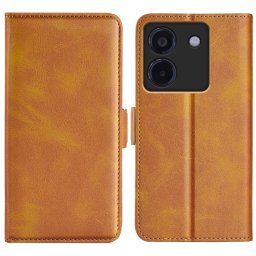 SIDE pénztárca tok Xiaomi Poco M7 Pro 5G világosbarna