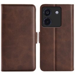 SIDE pénztárca tok Xiaomi Poco M7 Pro 5G sötétbarna
