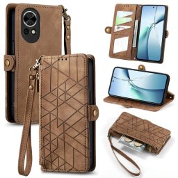 GEOM pénztárca tok Huawei Nova 13 barna