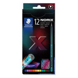 STAEDTLER Színes ceruza készlet, STAEDTLER "Norix(R) 186", 12 különböző szín