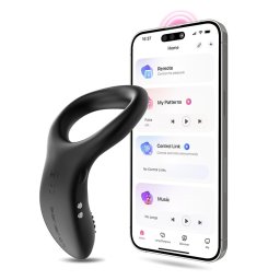 Lovense - Diamo okos, vibrációs péniszgyűrű (fekete) (APP-os)
