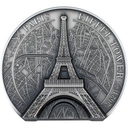 Eiffel-torony - 5 Oz - ezüst gyűjtői érme