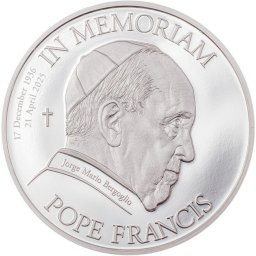 Ferenc pápa - 1 Oz ezüst gyűjtői érme (szállítás 2025 5.25.)