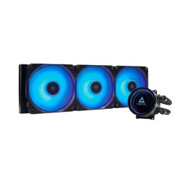 CHIEFTEC Iceberg 360 CPU vízhűtés, 2x360mm ARGB, ARGB vízblokk, LGA1851, AM5, fekete, fekete