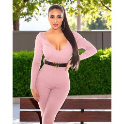 Női overál, csinos, dekoltált - altrosa XL méret