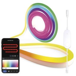 GoSmart Rugalmas LED szalag NEON fehér, 3 m, 23 W, RGBIC dimmelhető, WiFi
