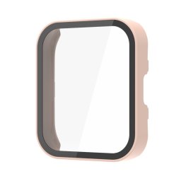 PC FULL COVER Műanyag borítás üveggel Amazfit Bip 5 rózsaszínhez