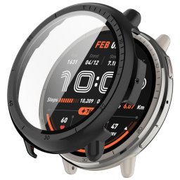 PC FULL COVER Műanyag borítás üveggel Amazfit Active 2 fekete