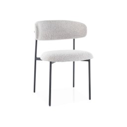 Bézs étkezőszék ELTON fekete lábakkal