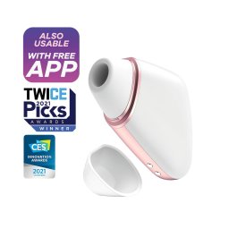 Satisfyer Love Triangle - okos léghullámos csiklóizgató (fehér)