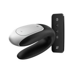 Satisfyer Double Fun - okos, vízálló párvibrátor (fekete)