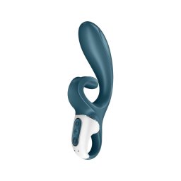 Satisfyer Hug Me - app-vezérelt nyuszis csiklókaros vibrátor (kék)