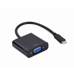 USB-C3 / VGA D-sub adapter kábel 0.15m fekete Gembird (A-CM-VGAF-01)
