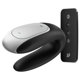 Satisfyer Double Fun - App-vezérelt párvibrátor (fekete)