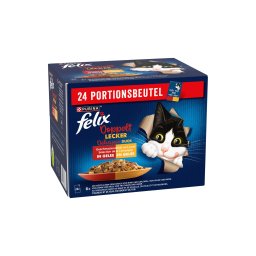 Purina Felix Fantastic Duo házias válogatás aszpikban nedves macskaeledel 24 x85 g (2,04 kg)