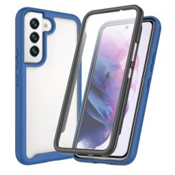 DUAL Kétoldalas burkolat fóliával Samsung Galaxy S22 5G kék