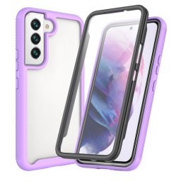 DUAL Kétoldalas borítás fóliával Samsung Galaxy S22 5G lila