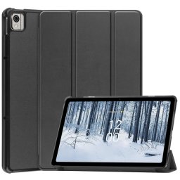 LEATHER Flip tok Nokia T21 fekete