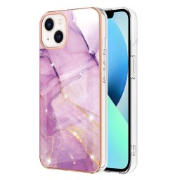 IMD MARBLE Védőburkolat Apple iPhone 15 PURPLE