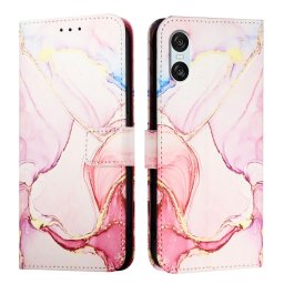 ART MARBLE Pénztárcahuzat Sony Xperia 10 VI ROSE GOLD-hoz